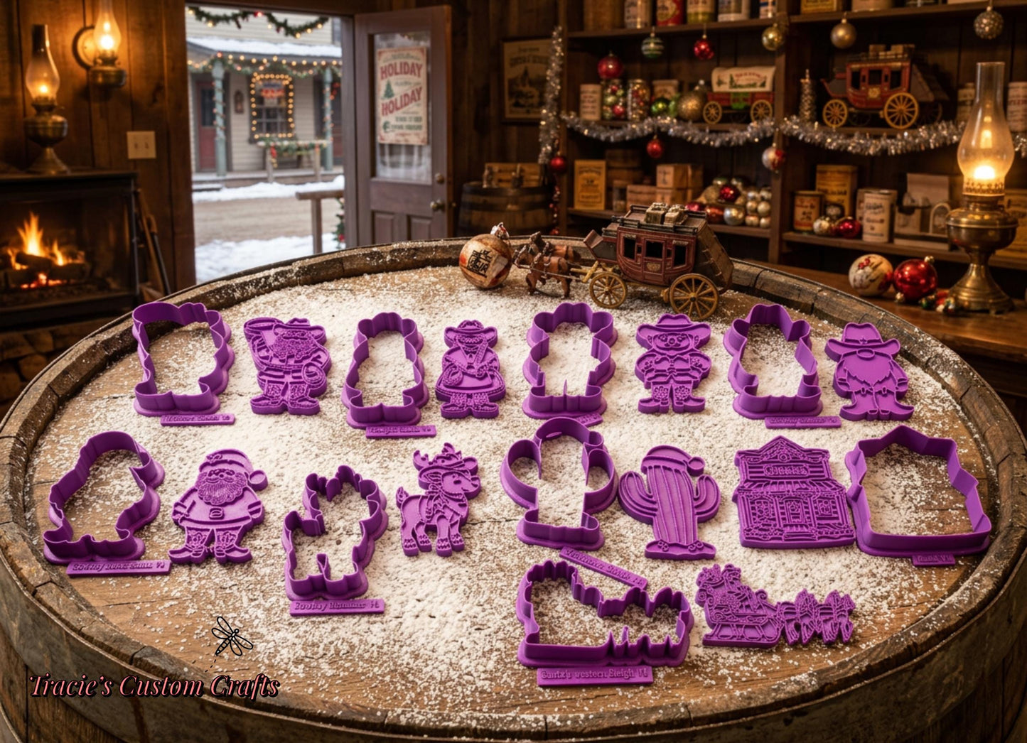 ⭐ Cowboy Christmas Cookie Cutters & Stamps – Western Holiday Collection