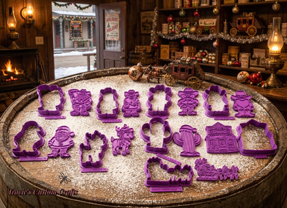 ⭐ Cowboy Christmas Cookie Cutters & Stamps – Western Holiday Collection