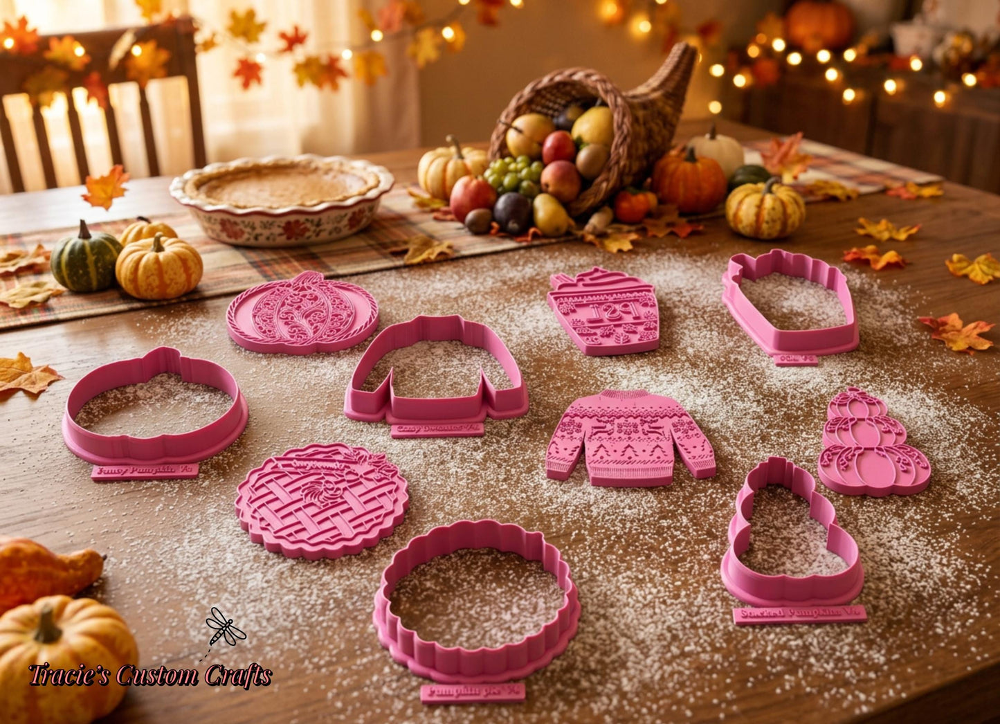 ⭐ Sweater Weather Cookie Cutters & Stamps – Cozy Autumn Baking Collection