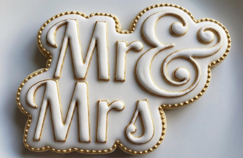 ⭐ Elegant Wedding Cookie Cutters & Stamps – Modern Bridal Celebration Collection