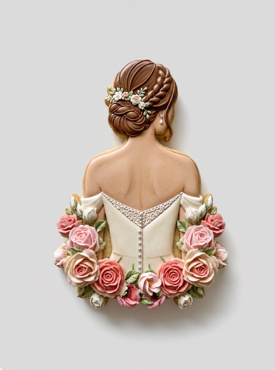 ⭐ Whispers of I Do Cookie Cutters & Stamps – Modern Luxe Bridal Collection