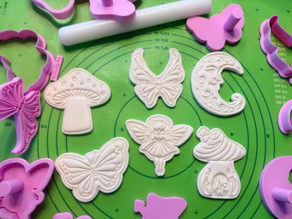 ⭐ Pixie Dust Princess Cookie Cutters & Stamps – Enchanted Fairy Magic Collection