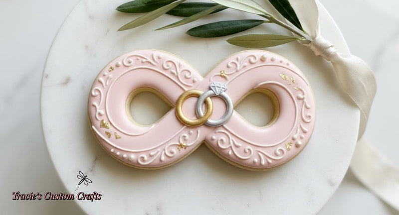 ⭐ She’s Tying the Knot Cookie Cutters & Stamps – Modern Bridal Shower Collection