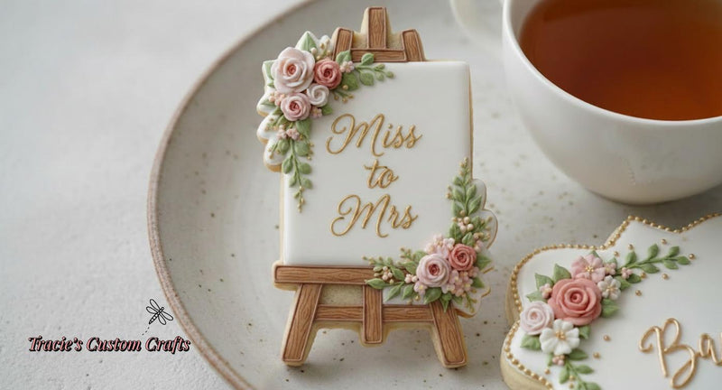 ⭐ She’s Tying the Knot Cookie Cutters & Stamps – Modern Bridal Shower Collection