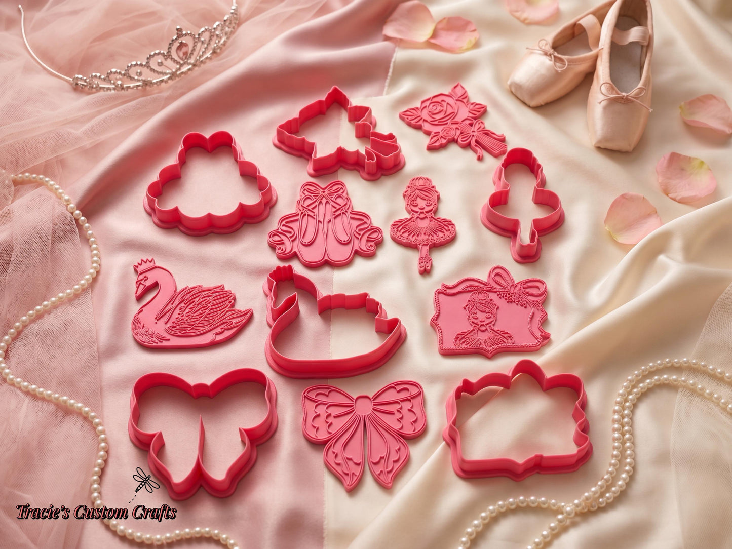 ⭐ Prima Ballerina Cookie Cutters & Stamps – Elegant Ballet & Princess CollectionPrima Ballerina Cookie Cutters & Stamps | Ballet Slippers, Swan, Ballerina, Bow, Rose | Ballet Birthday Cookies | Princess Party