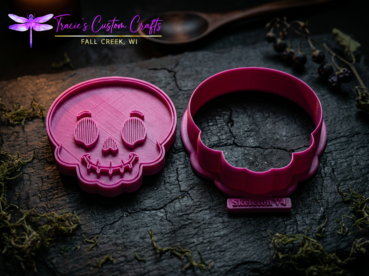 Skull Cookie Cutter & Stamp