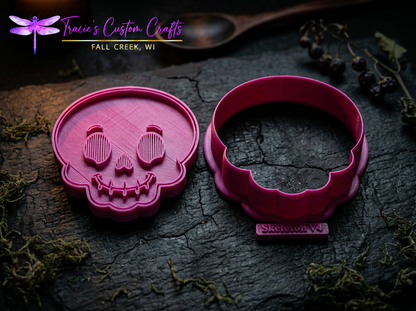 Skull Cookie Cutter & Stamp