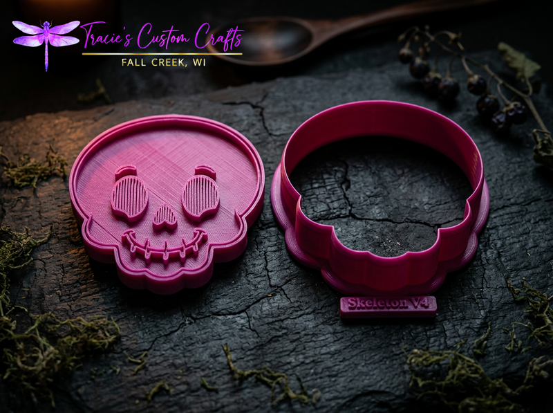 Skull Cookie Cutter & Stamp